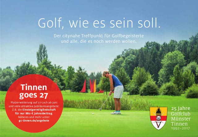 Golfclub Münster-Tinnen langjähriger Partner