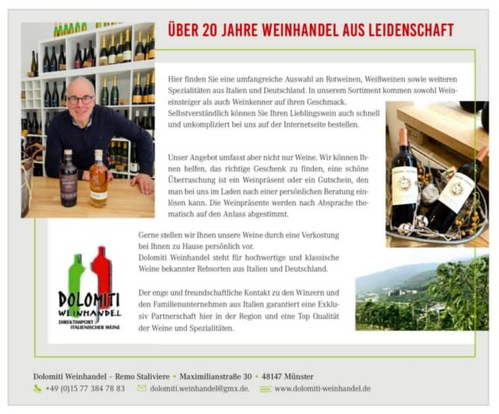 Dolomit Münster Weinhandel