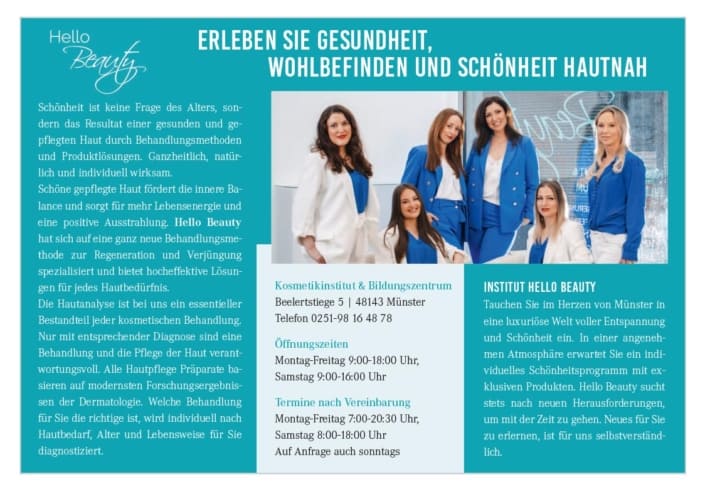 Anzeige Hello Beauty Kosmetik Institut Münster